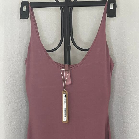 NWT SKIMS Smooth Lounge Skimpy Scoop Neck Dress Redwood Size XS - Picture 3 of 6